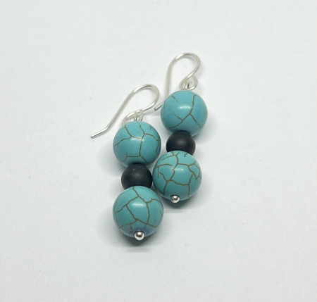 Cercei placati cu argint - Desert Sky