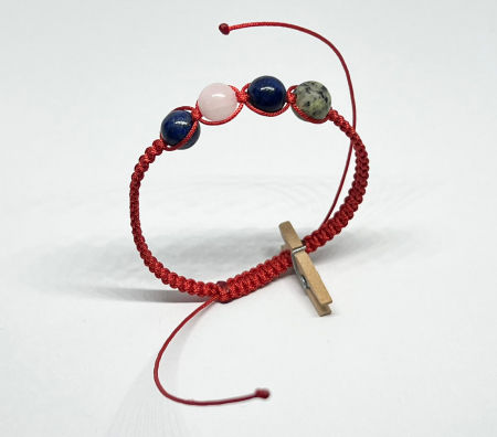 Bratari rosii cu pietre semipretioase - Echilibru cosmic