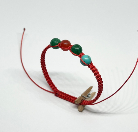 Bratari rosii cu pietre semipretioase - Echilibru Tribal