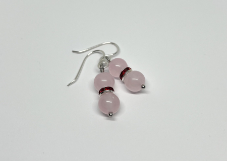 Cercei placati cu argint - Eleganta Roz