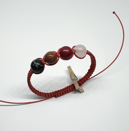 Bratari rosii cu pietre semipretioase - Energia Zen