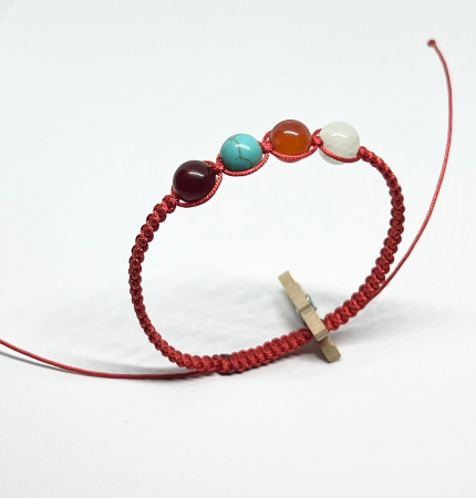 Bratari rosii cu pietre semipretioase - Energie solara