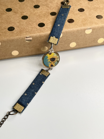 Bratari din material - Floarea soarelui