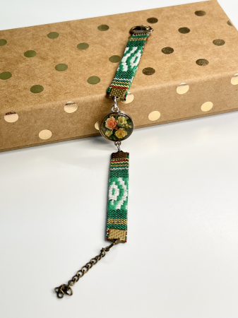 Bratari din material - Gradina se smarald