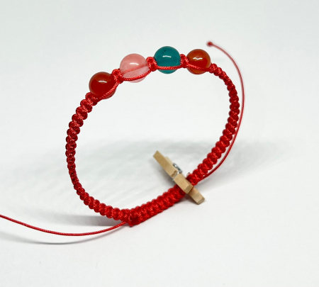 Bratari rosii cu pietre semipretioase - Inima colorata