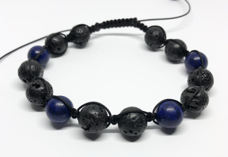 Bratari barbatesti - Lapis Lazuli & Lava