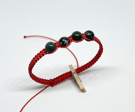 Bratari rosii cu pietre semipretioase - Noapte de iarna