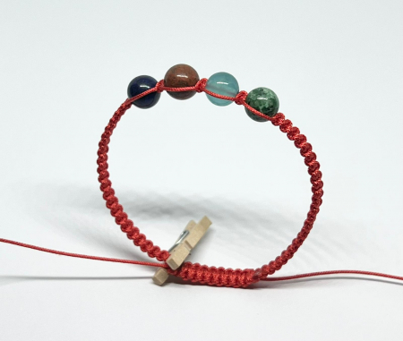 Bratari rosii cu pietre semipretioase - Ocean si pamant