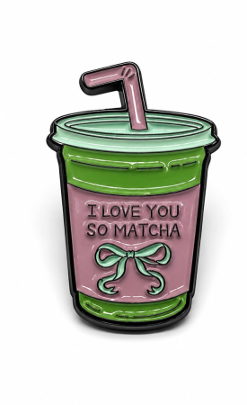 Pin metalic „I Love You So Matcha” [1]