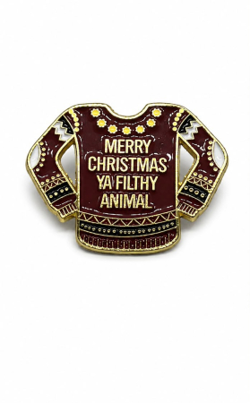 Pin metalic „Merry Christmas, Ya Filthy Animal” [1]