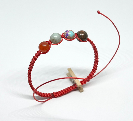 Bratari rosii cu pietre semipretioase - Ploaie de culori