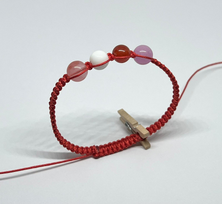 Bratari rosii cu pietre semipretioase - Rasarit de vara