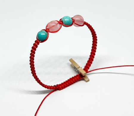 Bratari rosii cu pietre semipretioase - Rasarit in desert