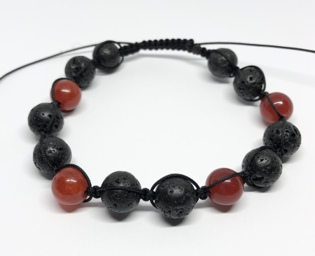 Bratari barbatesti - Red Jasper & Lava