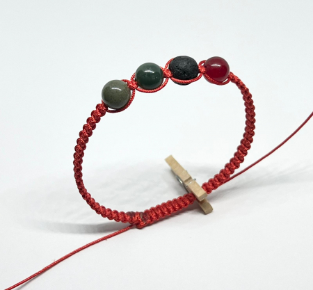 Bratari rosii cu pietre semipretioase - Ritmul pamantului