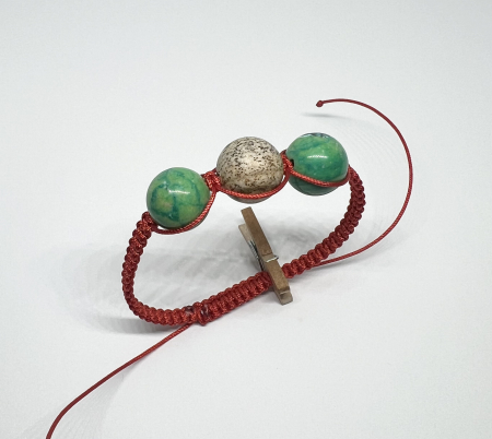 Bratari rosii cu pietre semipretioase - Spirit Verde