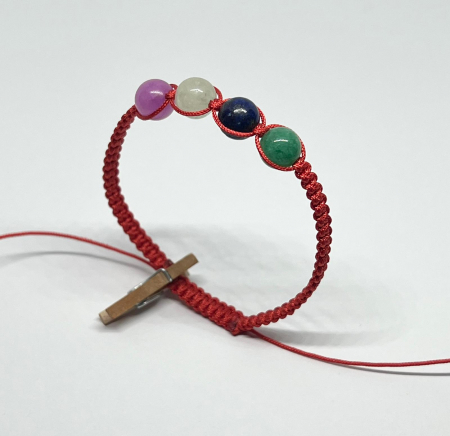 Bratari rosii cu pietre semipretioase - Spiritul Curcubeului