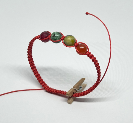 Bratari rosii cu pietre semipretioase - Spiritul Pamantului
