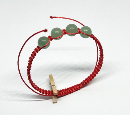 Bratari rosii cu pietre semipretioase - Suflet verde