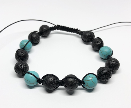 Bratari barbatesti - Turquoise & Lava