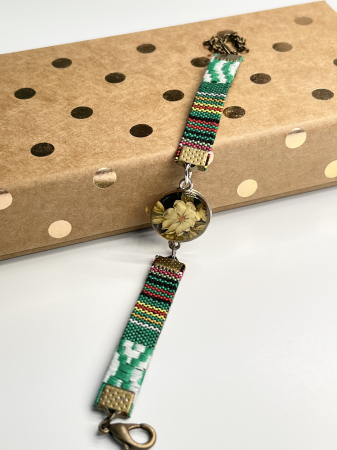 Bratari din material - Verde de vara