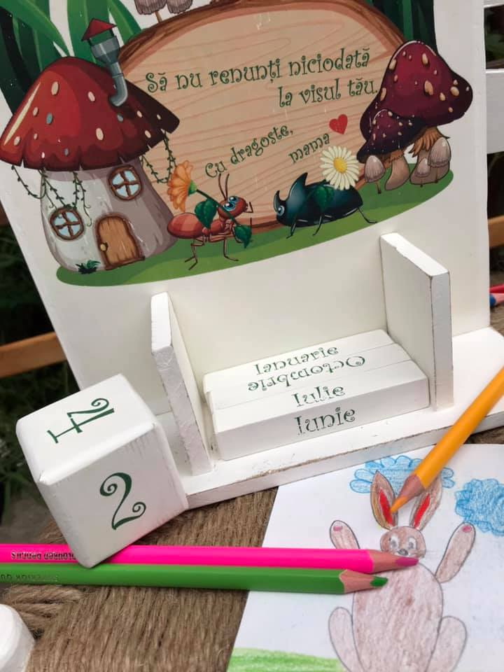Calendar perpetuu handmade, model cu mesaj pentru copii [3]