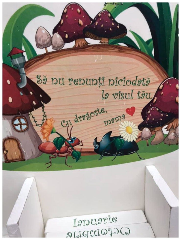 Calendar perpetuu handmade, model cu mesaj pentru copii [2]