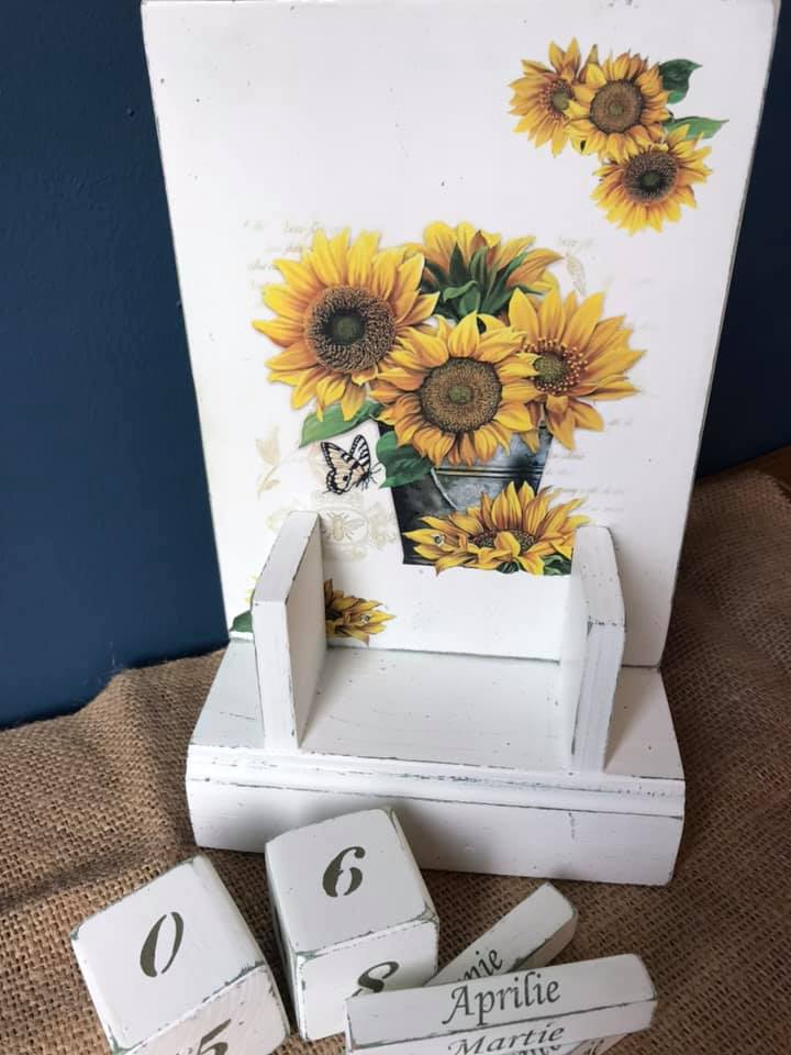 Calendar perpetuu handmade, model Floarea-soarelui [4]