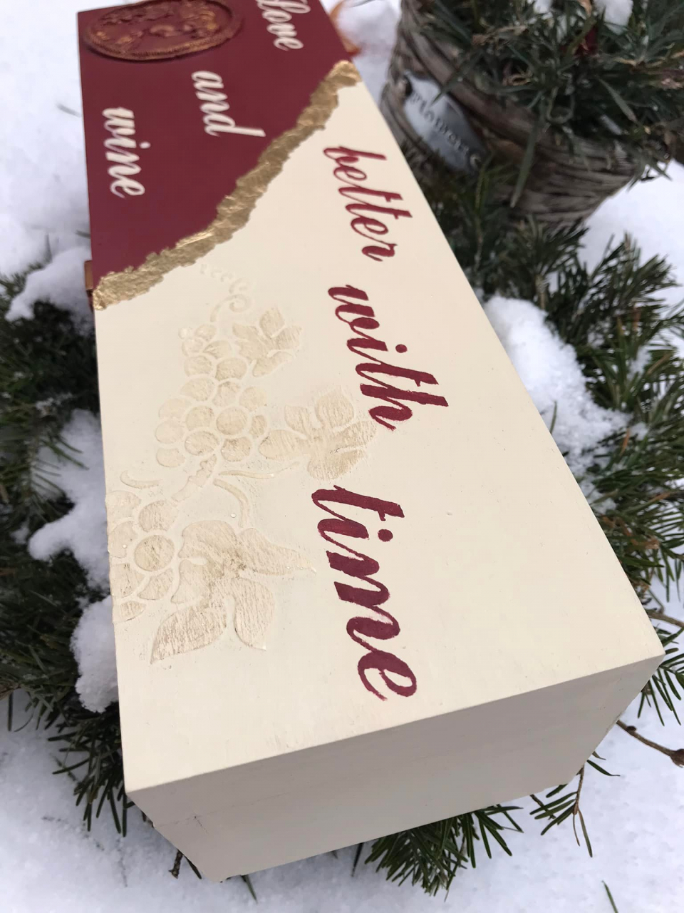 Cutie decorativă pentru vin, model Love & Wine [5]