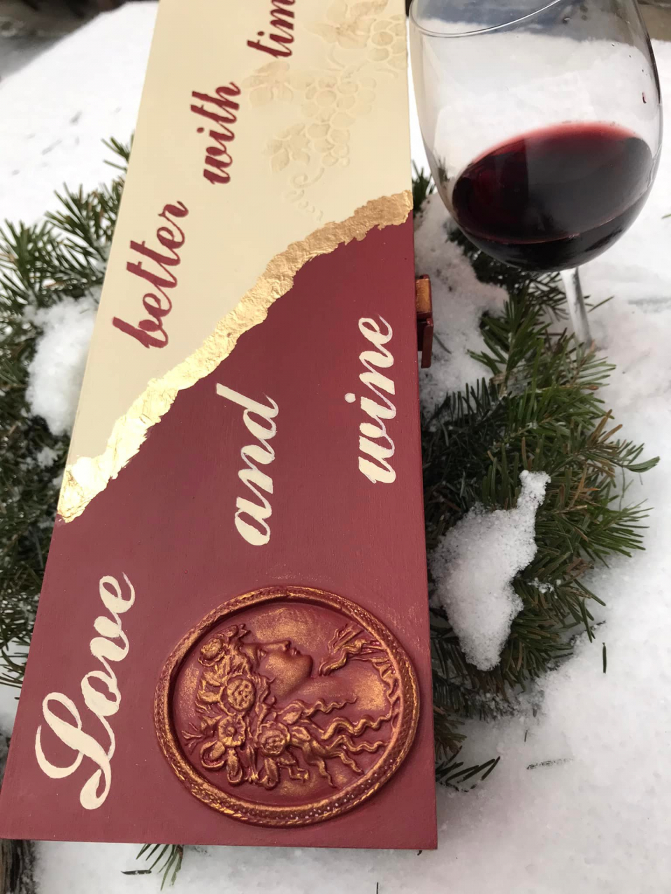 Cutie decorativă pentru vin, model Love & Wine [8]