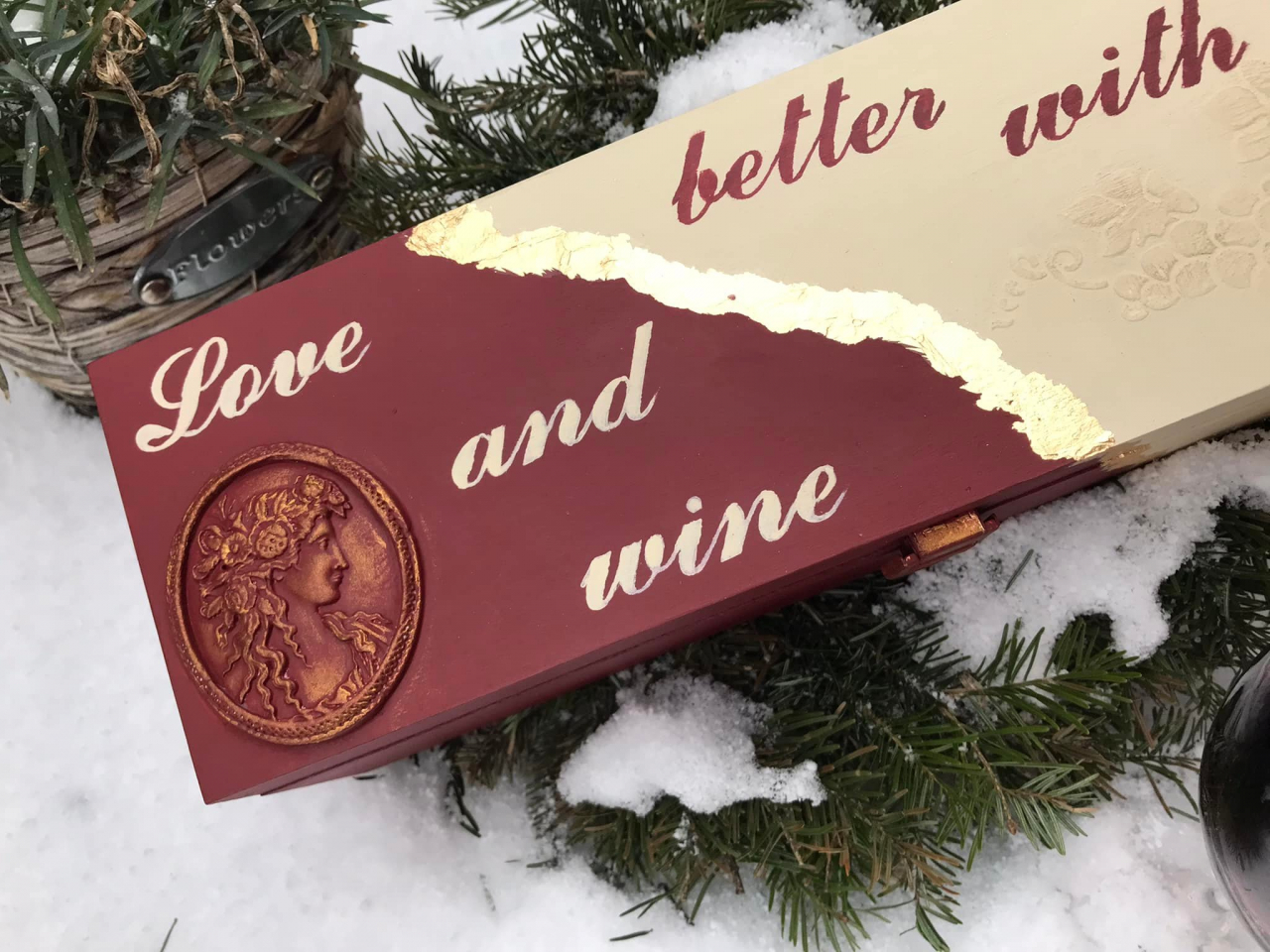 Cutie decorativă pentru vin, model Love & Wine [6]