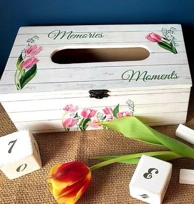 Set Lalele format din calendar perpetuu cu eprubetă și suport șervețele [3]