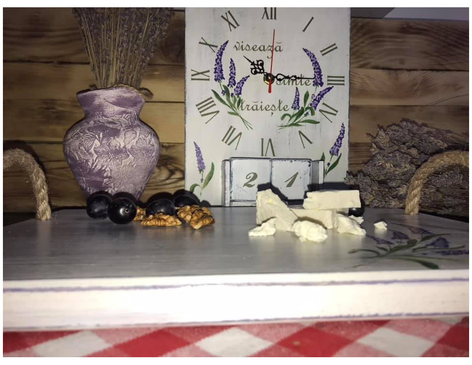 Set pictat Lavandă format din calendar perpetuu cu ceas și tavă [2]