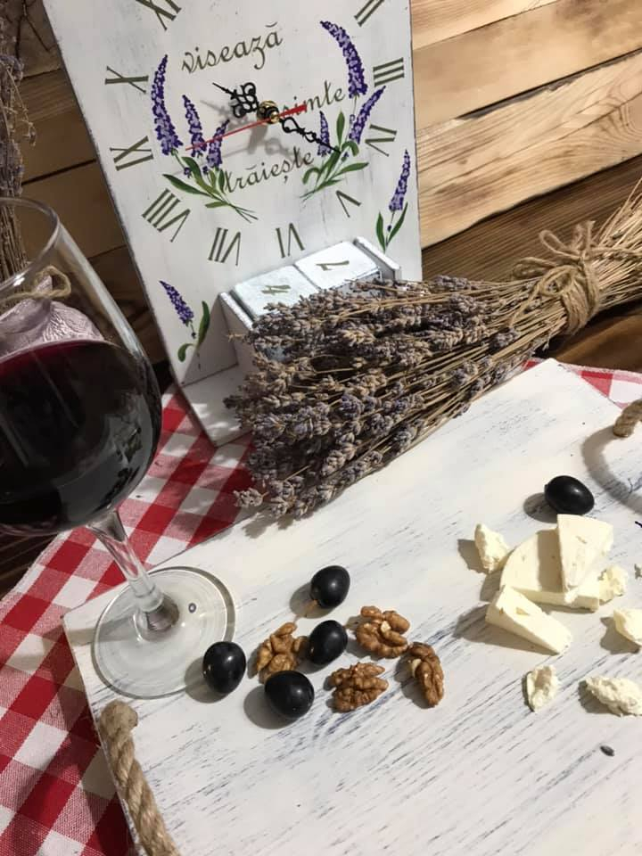 Set pictat Lavandă format din calendar perpetuu cu ceas și tavă [3]