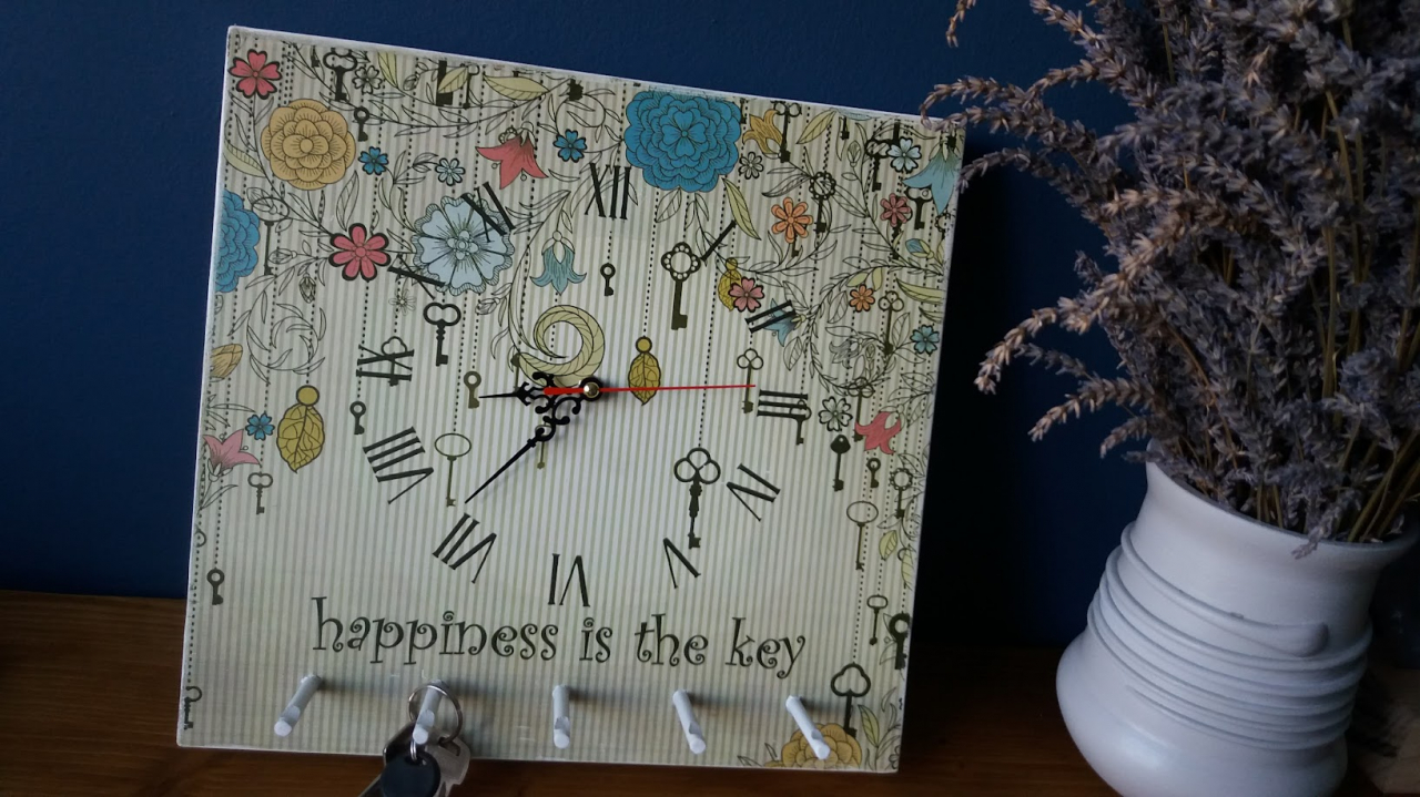 Suport pentru chei, model cu ceas [1]