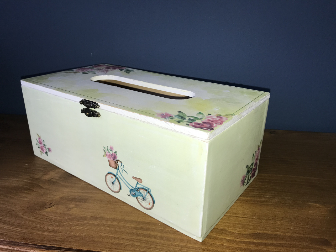 Suport șervețele handmade, model Bicicletă cu flori [5]