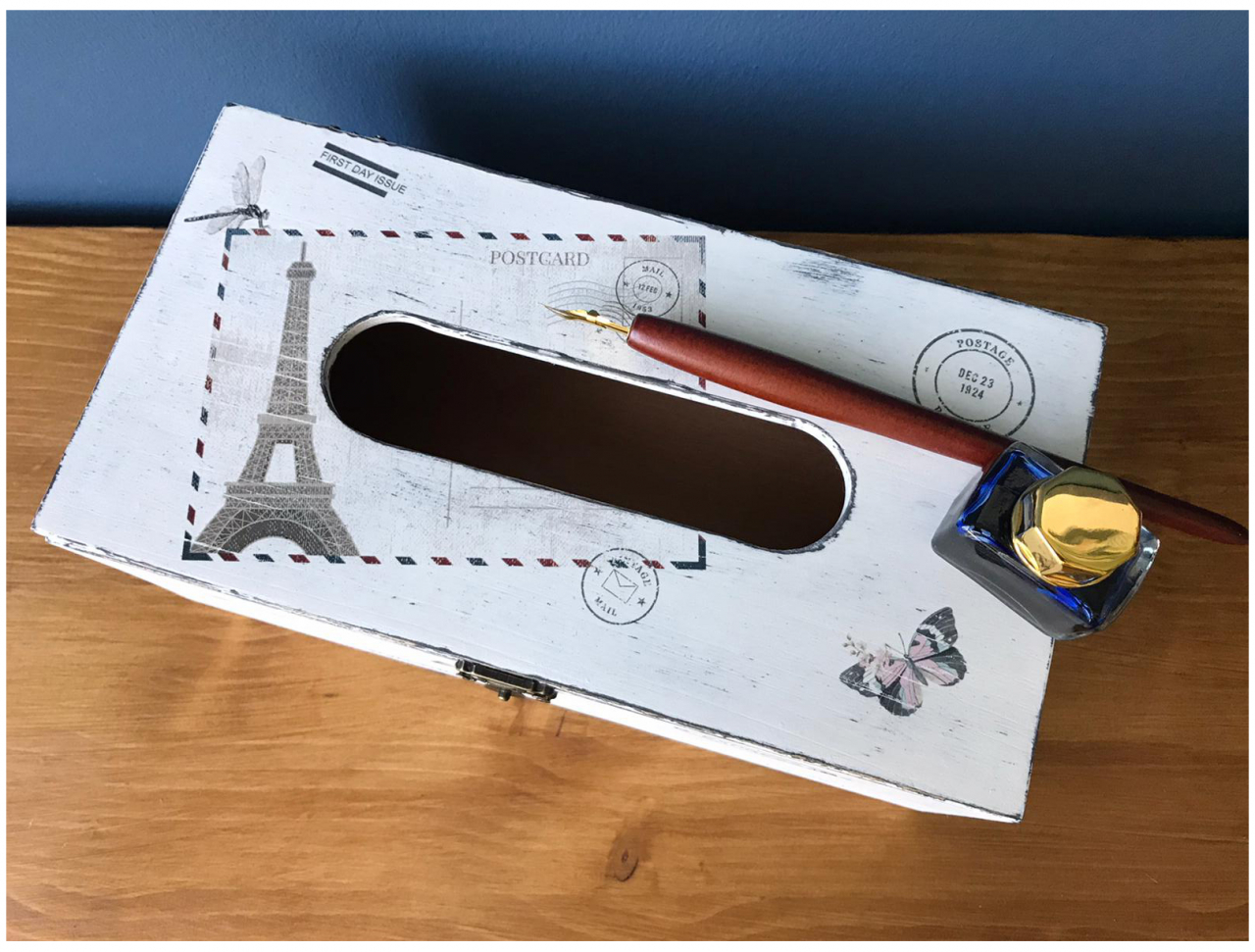 Suport șervețele handmade, model Carte poștală [2]