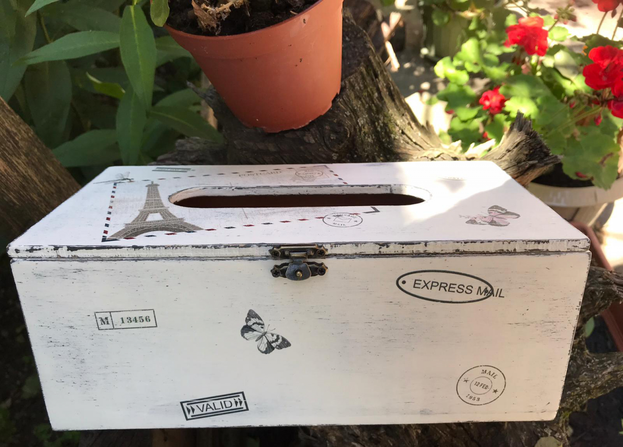 Suport șervețele handmade, model Carte poștală [3]