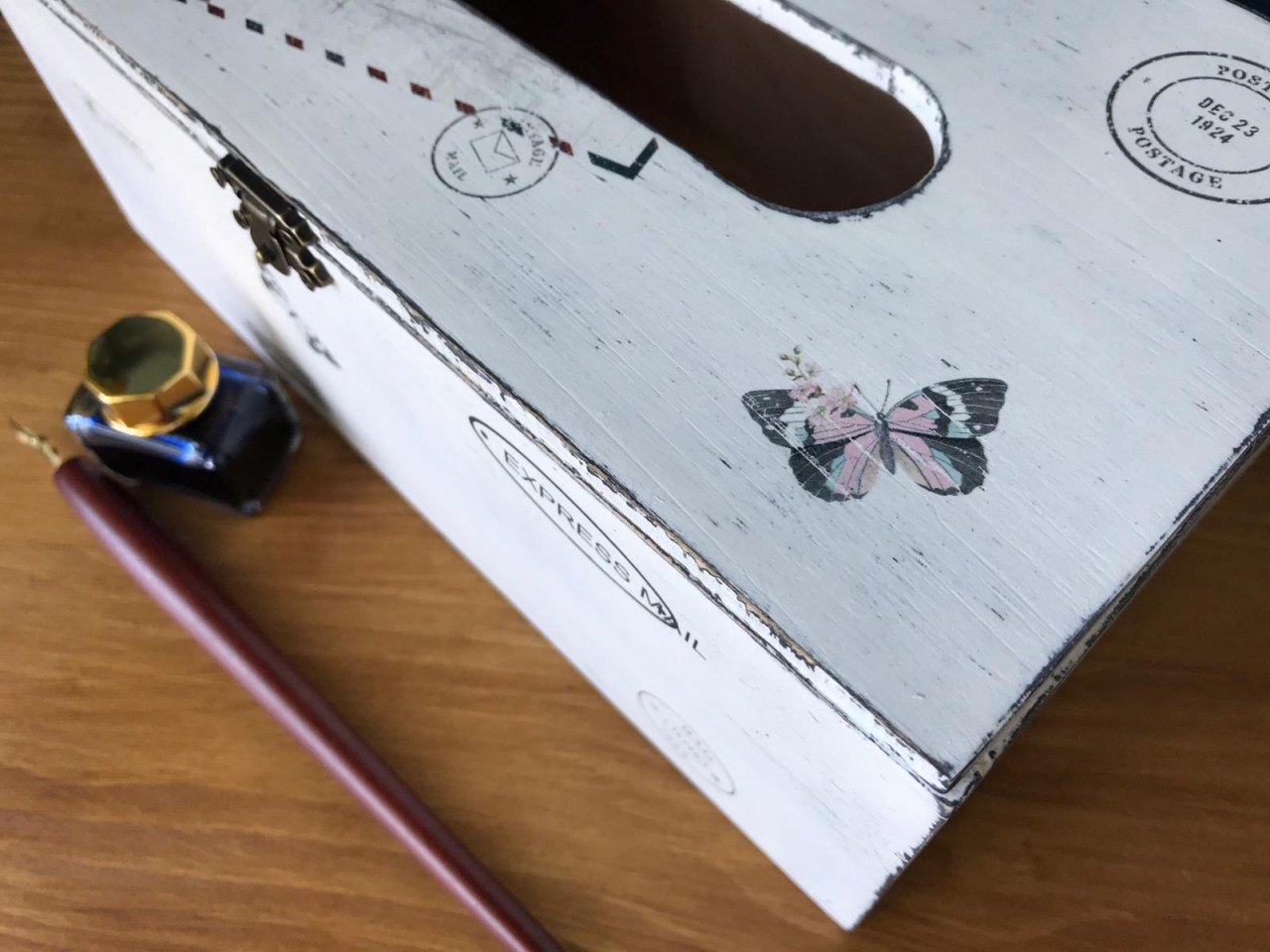 Suport șervețele handmade, model Carte poștală [5]