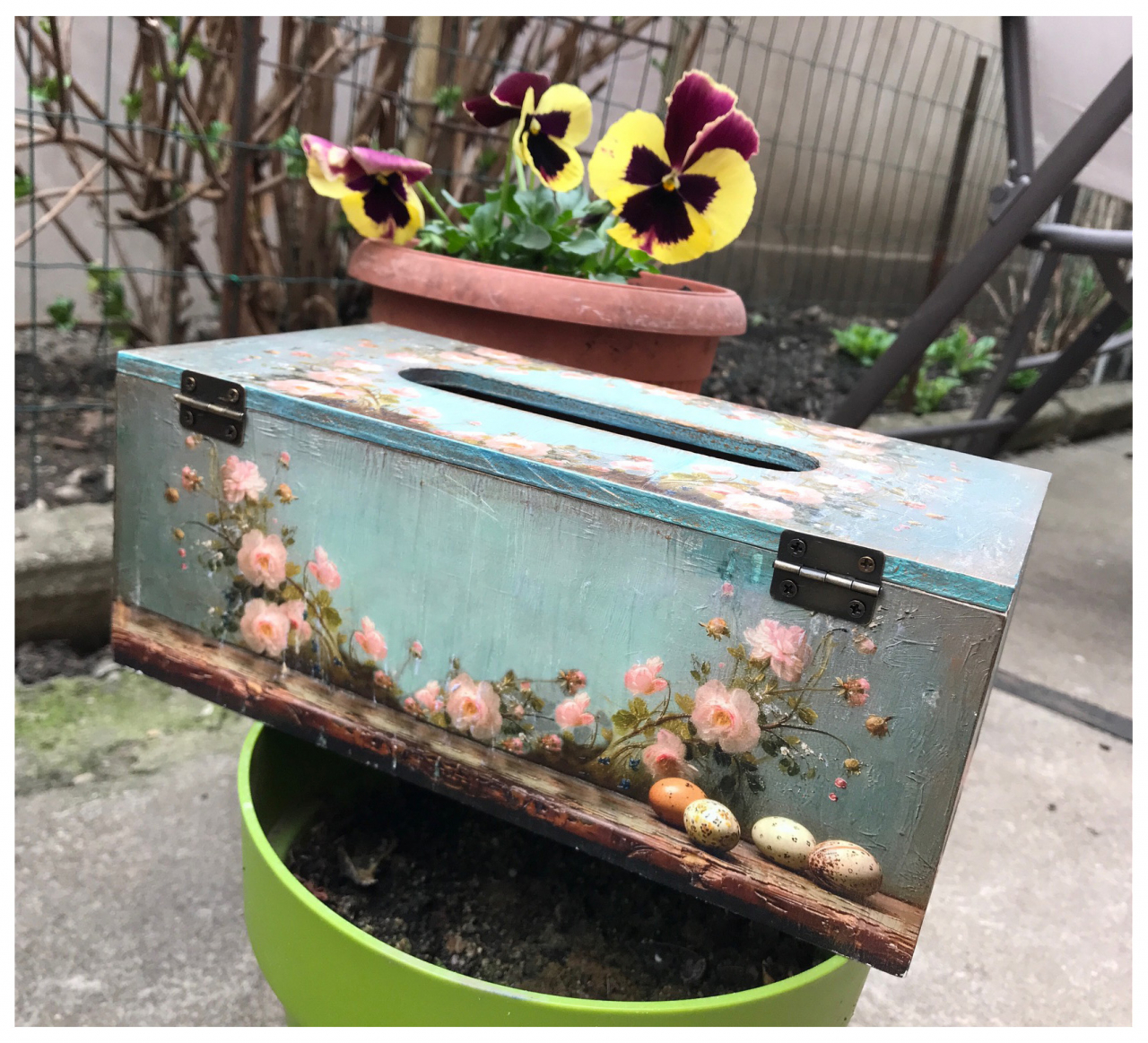 Suport șervețele handmade, model Iepuraș vintage [2]