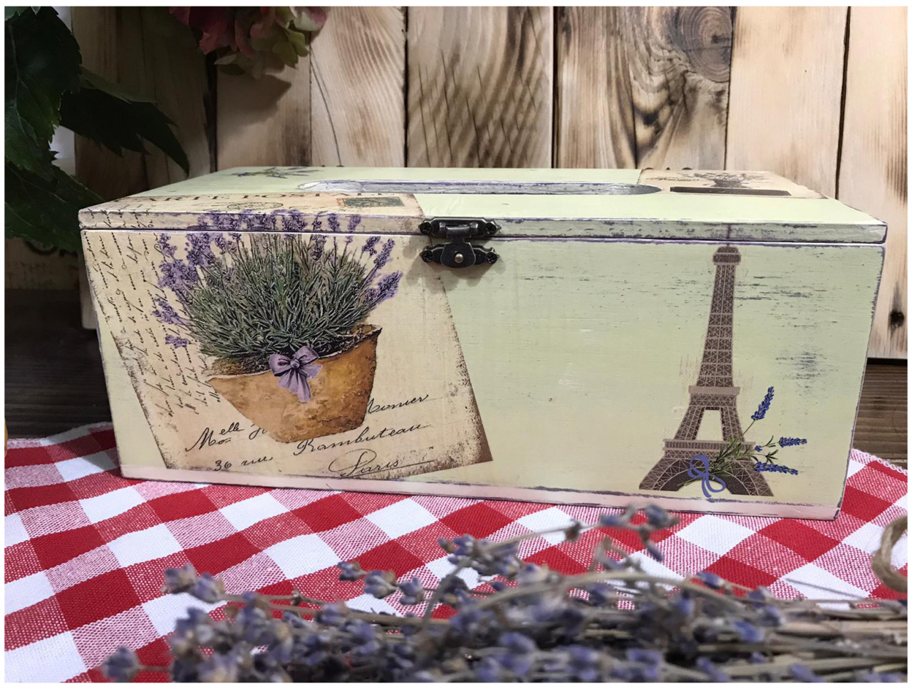 Suport șervețele handmade, model Lavandă [2]