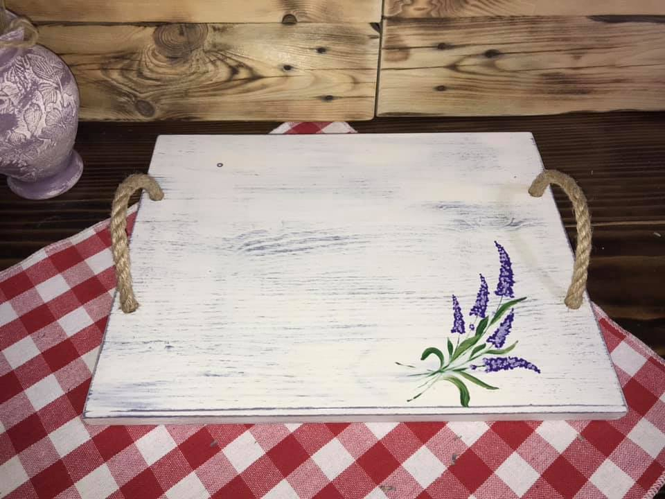Tavă pictată cu Lavandă [1]
