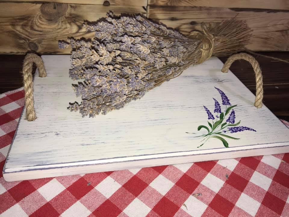 Tavă pictată cu Lavandă [5]