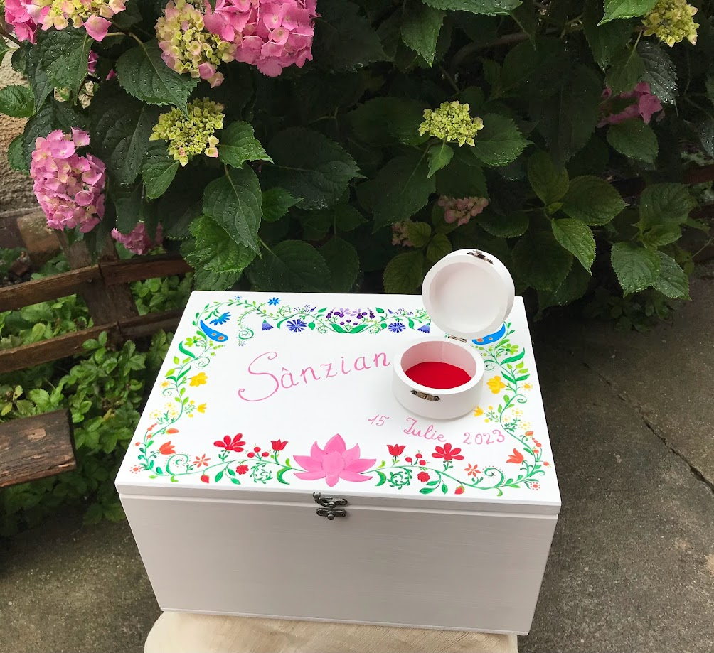 Trusou botez personalizat pentru fetiță, pictat manual [5]