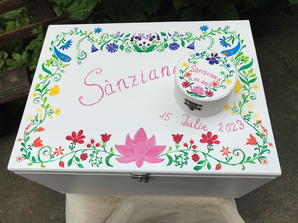 Trusou botez personalizat pentru fetiță, pictat manual [1]