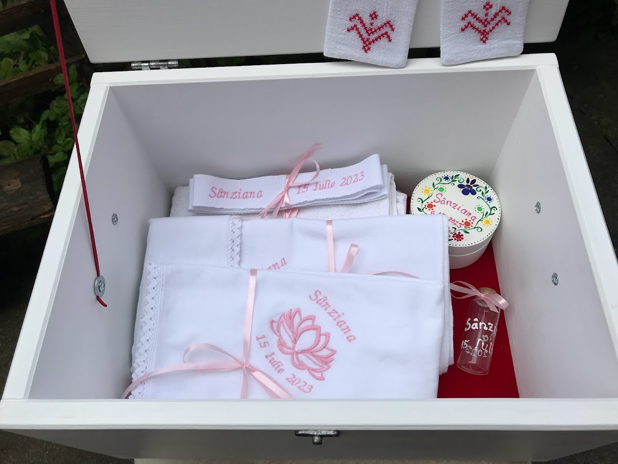 Trusou botez personalizat pentru fetiță, pictat manual [3]