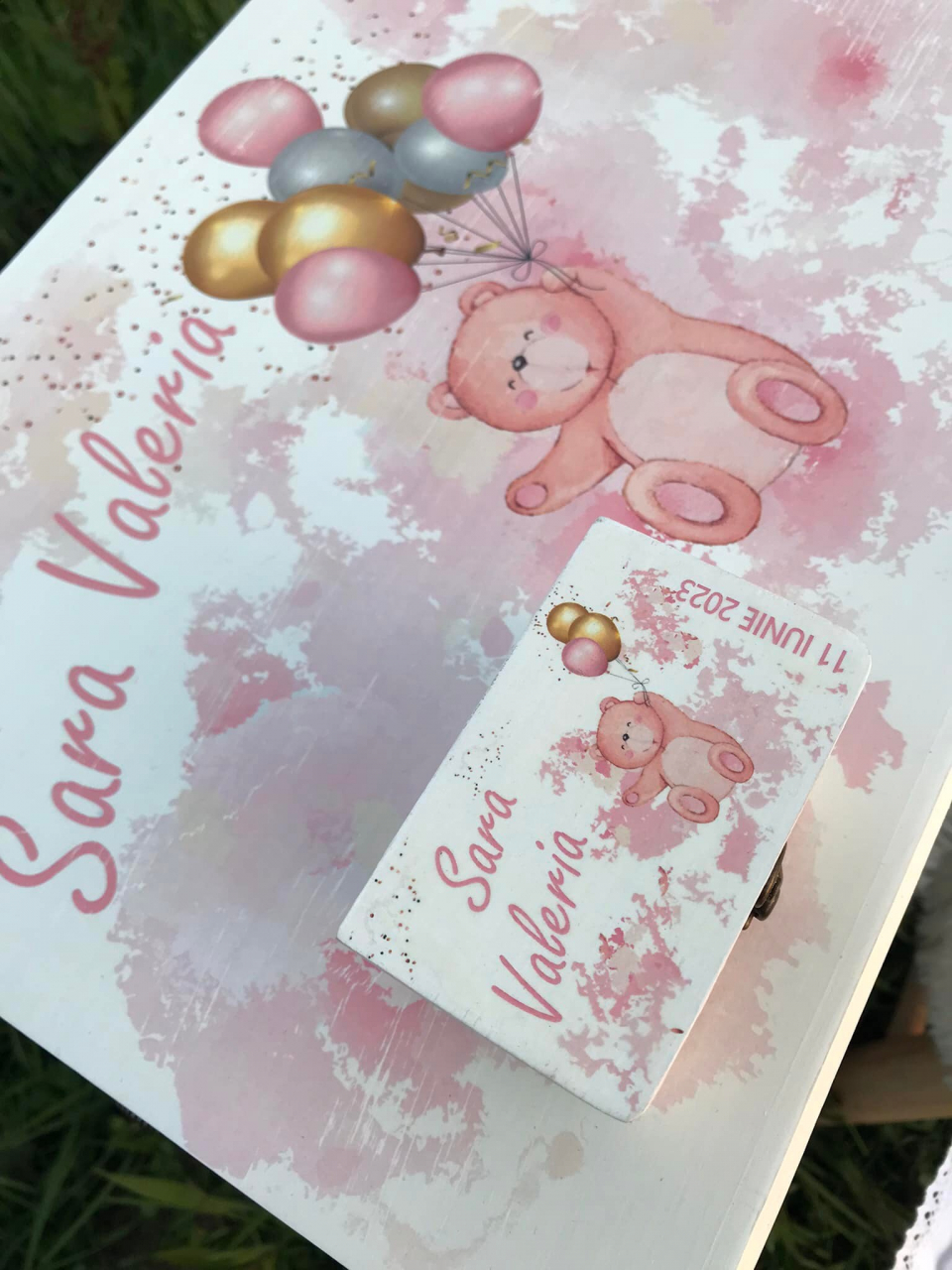 Trusou botez personalizat pentru fetiță, model Sara [3]