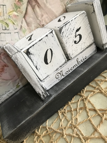 Calendar perpetuu handmade, cu ceas, model Journal de Paris [3]