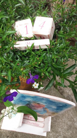 Calendar perpetuu handmade cu eprubetă, model Pasăre [3]