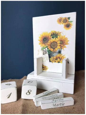 Calendar perpetuu handmade, model Floarea-soarelui [1]